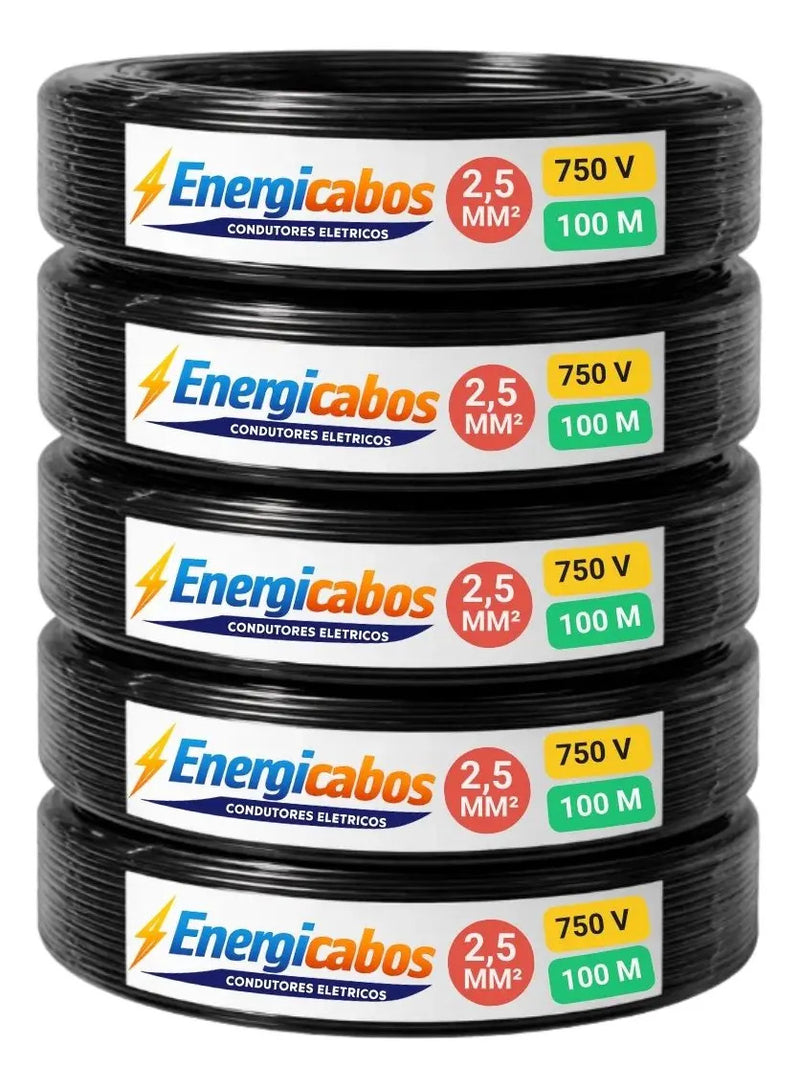 Cabo Flexível 2,5mm Rolo 100m Unipolar 750v
